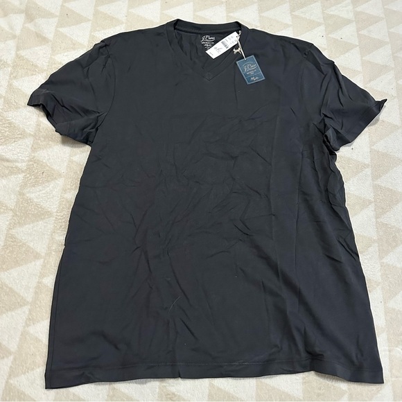 J crew broken in short sleeve vneck tee shirt black - Picture 2 of 3